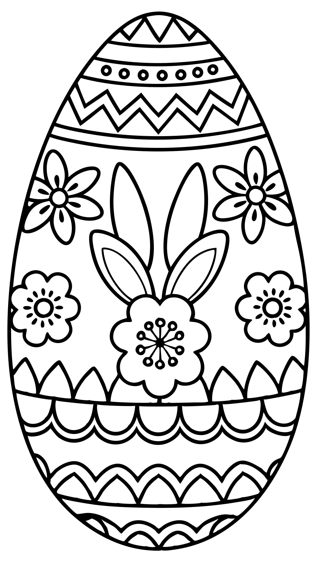 coloriages d’oeufs de Pâques imprimables